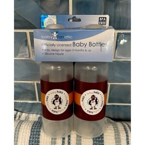 2 Pk Baby Fanatic NCAA Virginia Tech Baby Hokie 9 oz Bottles Silicone Nipple NEW